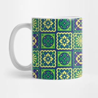 Assorted green tiles Mug